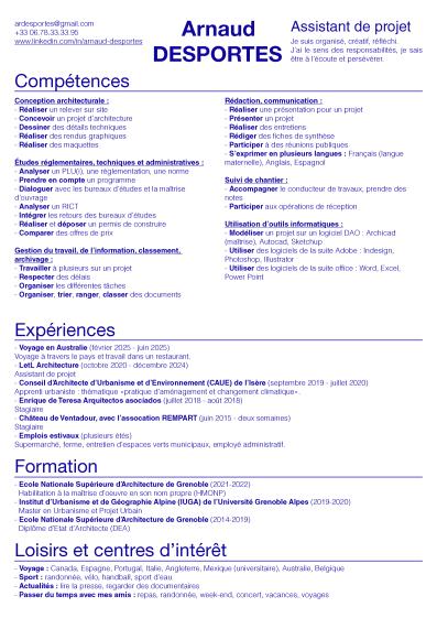 Arnaud Desportes_CV