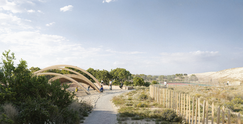 Perspective quartier des bourdaine à Seignosse