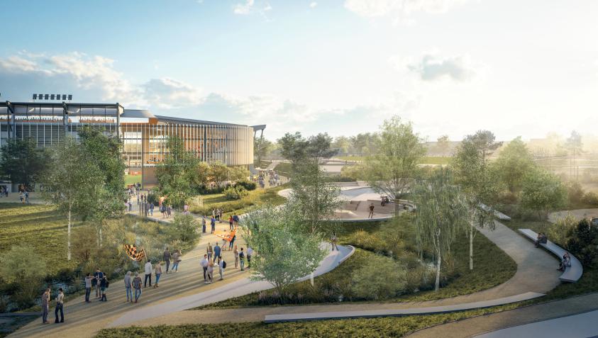 Perspective pour l'aménagement du nouveau parc du Moustoir à Lorient