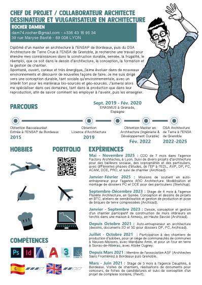CV Damien Rocher 2026