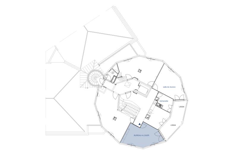 Plan du Bureau à louer niveau 7 de la résidence le Dôme