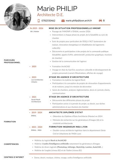 CV Marie PHILIP