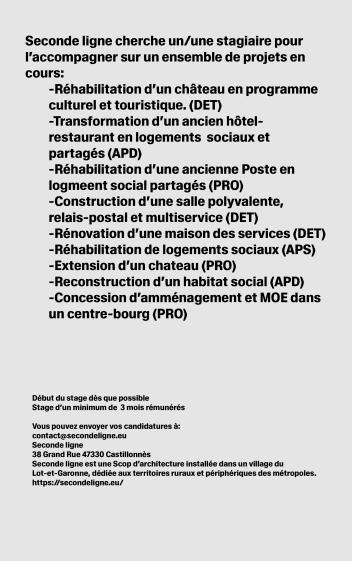 Annonce Stage 2026