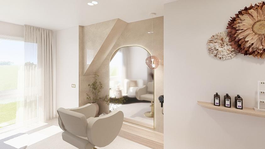 Aménagement d'un studio de coiffure