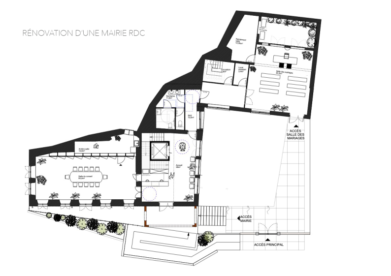 Plan de rénovation d'une mairie