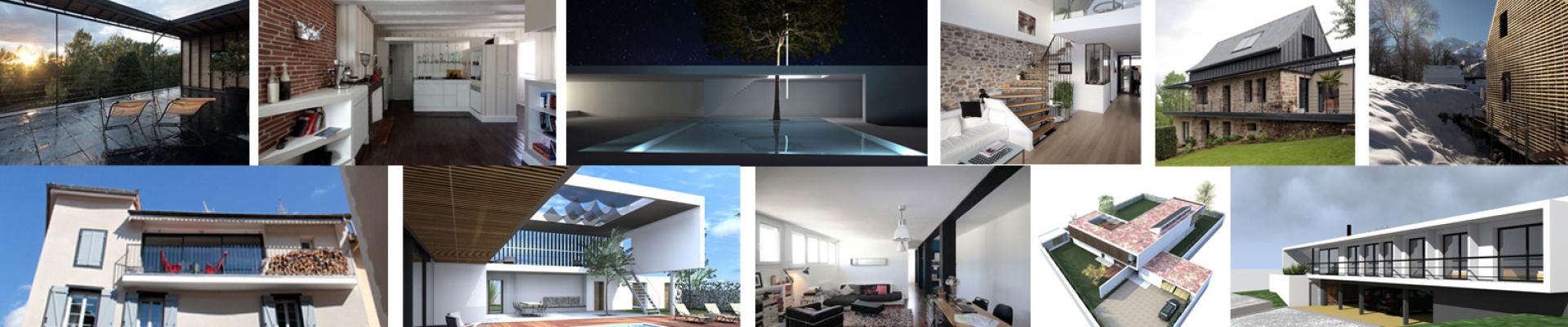 Exemples de projets réalisés par l'Atelier S architectureS, architecte à Toulouse : construction, extension, surélévation ou rénovation de maison, appartement, mais également bâtiment de bureaux, foyer d'hébergement, boutiques, hotel et design de mobilier...