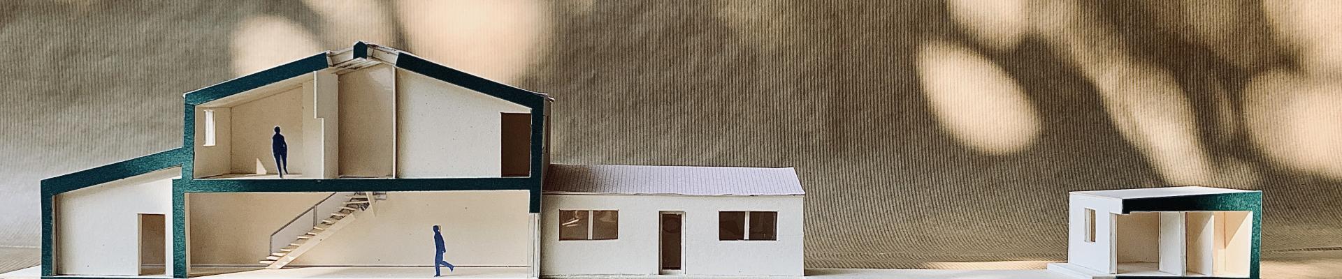 maquette d'une surélévation d'une maison au Bouscat