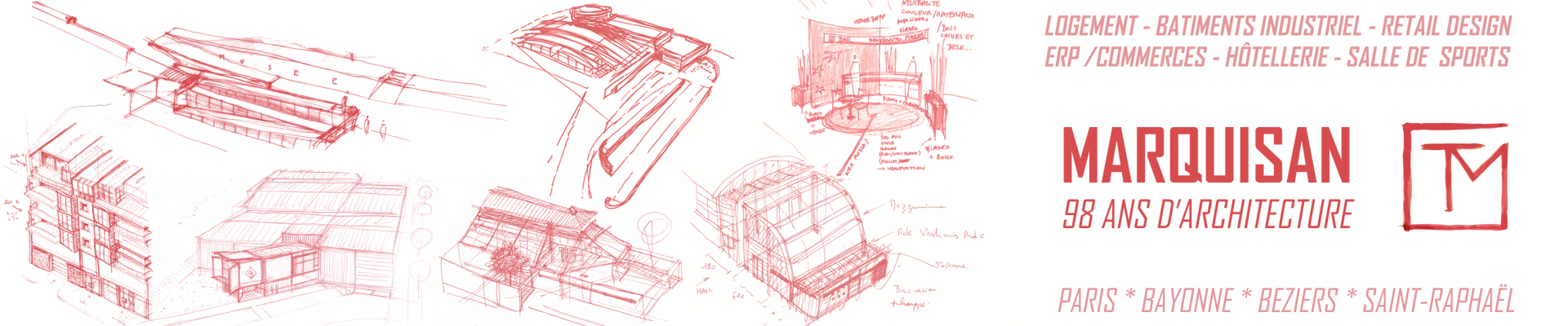 Bandeau blanc sur image de littoral