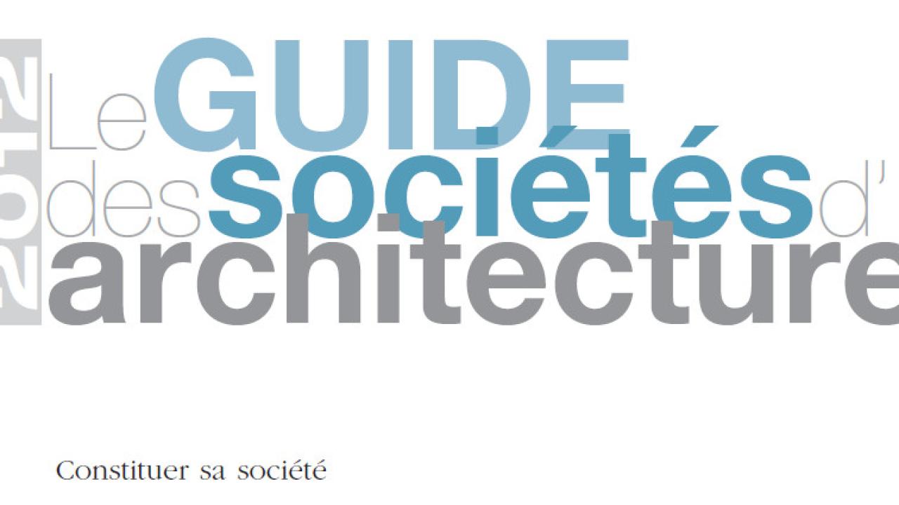 Couverture - Le guide des sociétés d’architecture