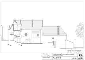 Coupe transversale du bâtiment