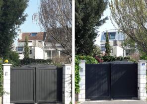 Vue depuis la rue: avant et après 