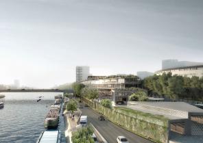 Le projet «En Seine !», vu depuis le RER C, intègre dans un quai le premier port