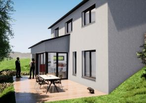 Terrasse extérieure de plain-pied sur le jardin