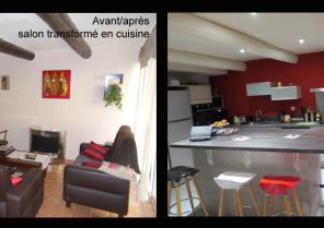 Le salon devient cuisine