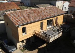 Vue aérienne côté terrasse