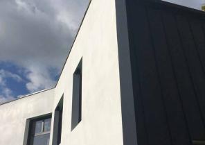 Photo angle maison contemporaine