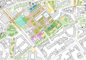 Plan végétal du centre ville de Courbevoie © Rethink