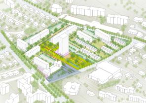Un lieu de vie inter-quartiers © Rethink/Atelier Marion Talagrand