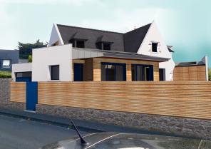 Maison F_D - ST MALO - Façade Sud - 3D du projet