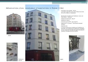 Rénovation d'un  immeuble d’habitation à Paris (19e)