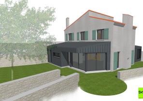 image insertion dans le site Extension en zinc anthracite