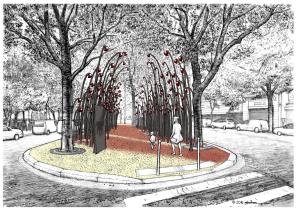 Paris, monument aux victimes des attentats du 13 novembre 2015, le jour