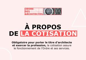 à propos de la cotisation