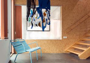 Construction d'une maison de ville et atelier d’artiste - Ossature bois - Bardage Trespa - Escalier bois - Menuiserie Alu