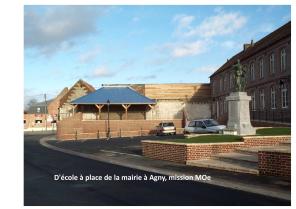 Place de la mairie à Agny