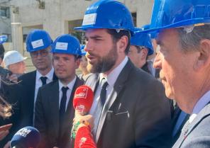 Christophe Millet, président du Conseil national de l'Ordre des architectes, aux côtés de Vincent Jeanbrun, ministre du Logement 