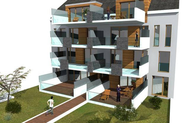 Logements Collectifs de standing, Perspective jardin