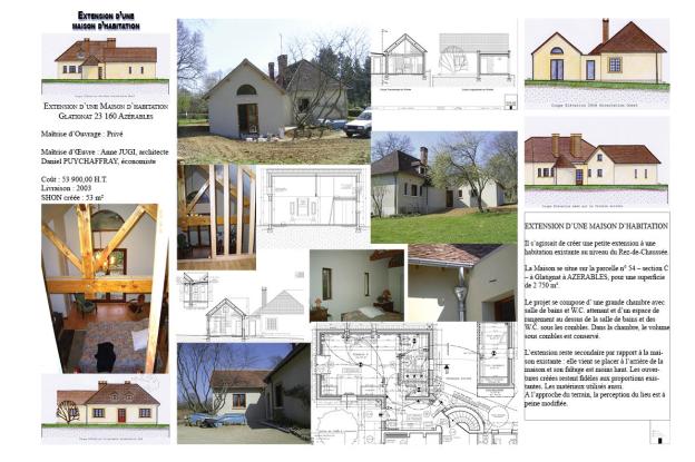 Extension d'une maison d'habitation à Azerables