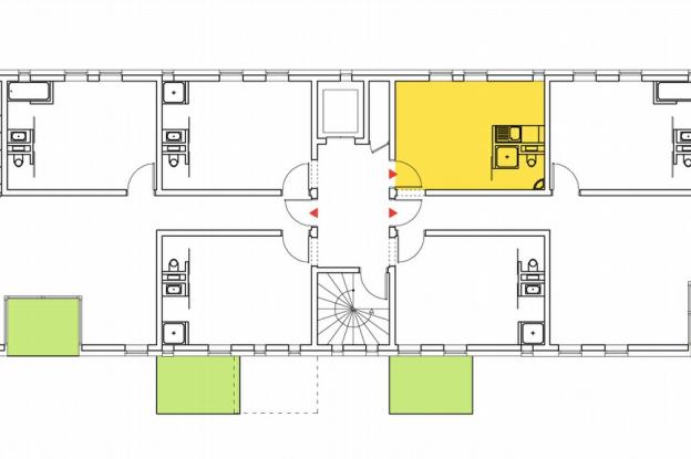 Immeuble à typologie variable