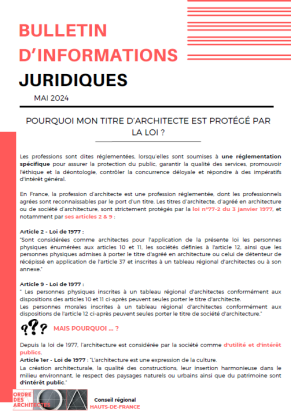 Bulletin d'Information Juridique CROA HDF
