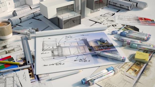 Plans et maquettes d'architecture