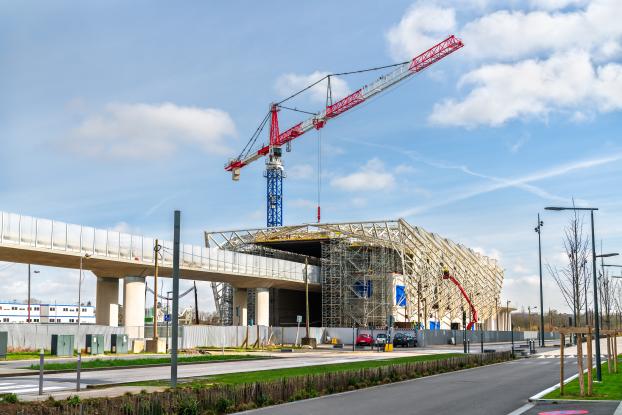Campus d'Orsay, Chantier de construction