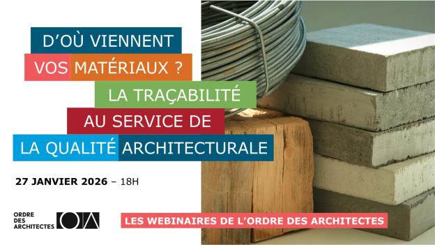 Webinaire de l'Ordre des architectes, 27 janvier 2025