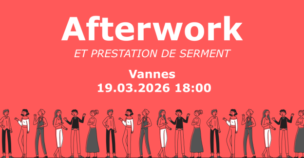 Invitation à l'afterwork et la prestation de serment de Vannes